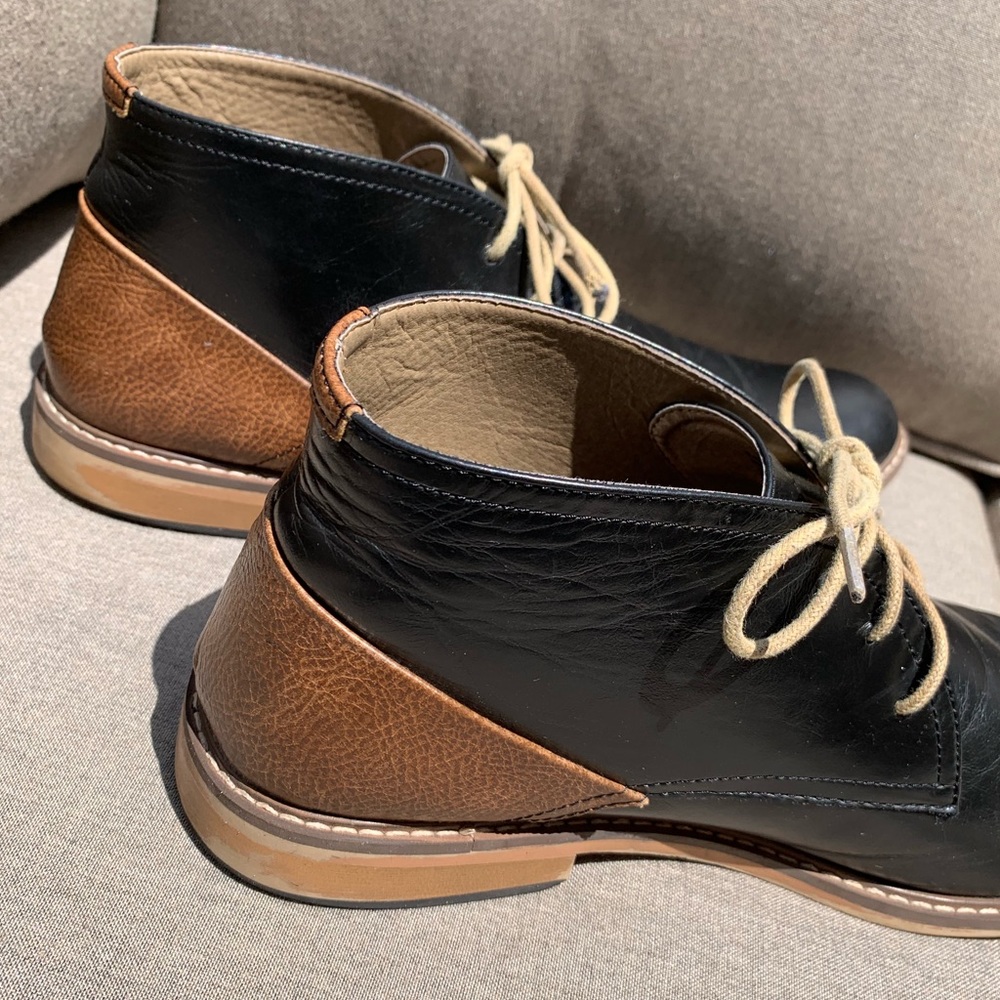 Steve Madden Leather Tie Up Boots - 11 - Picture 6 of 8